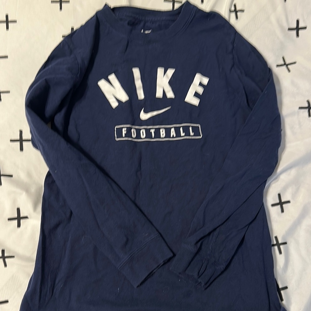 Nike Dark Blue Long Sleeve Football Shirt